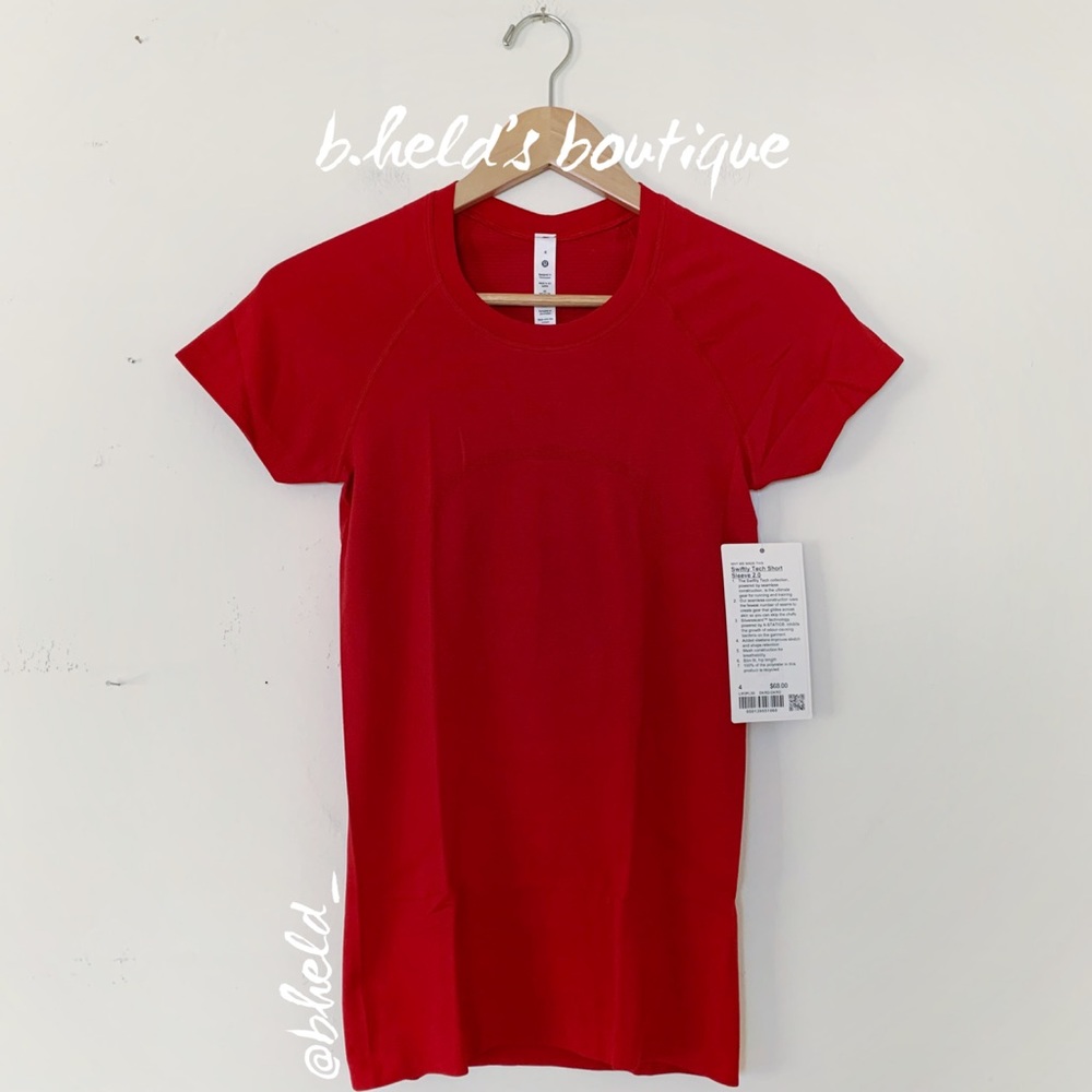 lululemon Lunar New Year Swiftly Tech Short Sleeve Shirt 2.0 Dark Red Size 4 NWT